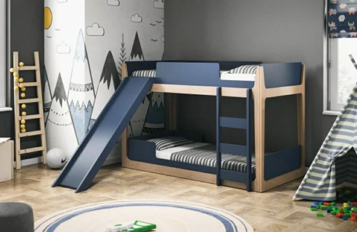 Children's Bunk Bed with Slide