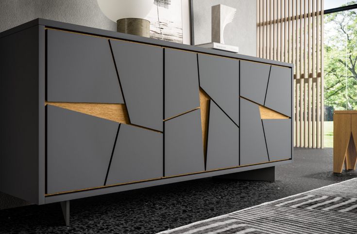 Modern Geometric Sideboard Chest of Drawer