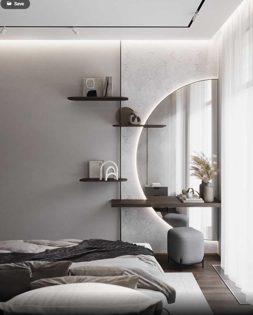 Wall-Mounted Dressing Table