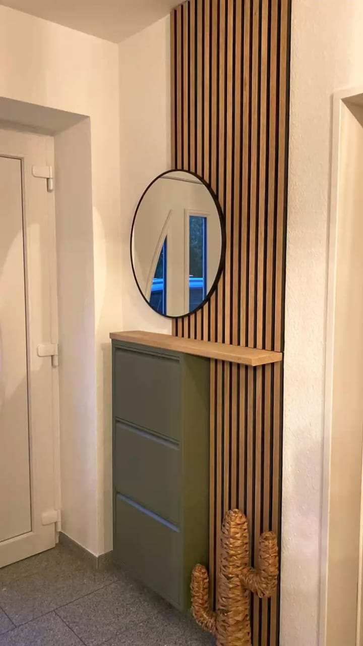 Modern hallway console with mirror
