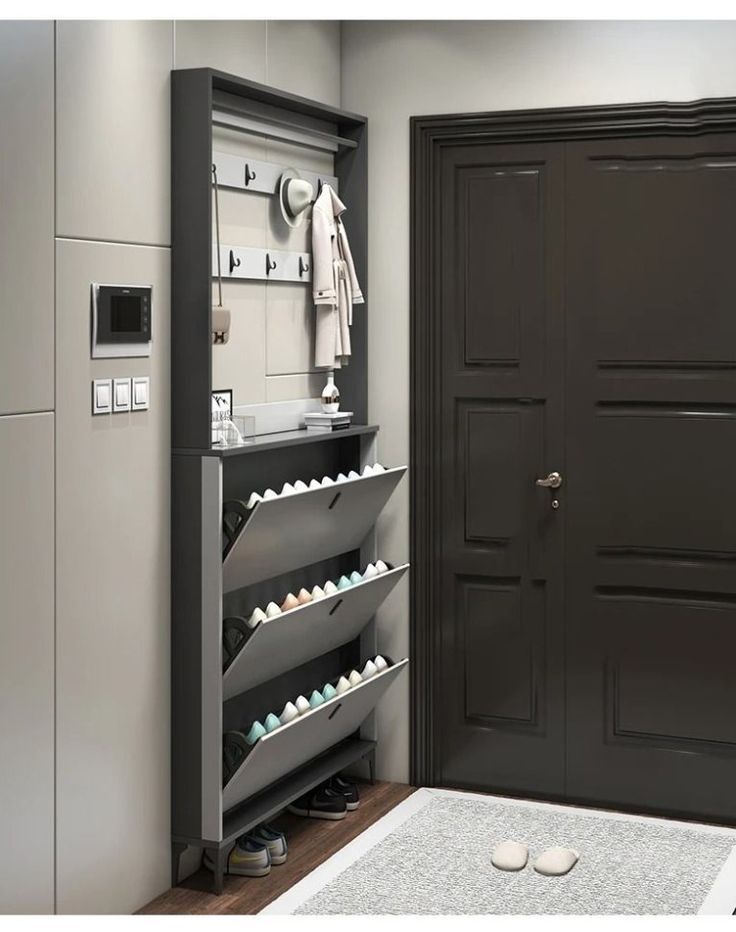 Modern Wall-Mounted Shoe Storage Cabinet