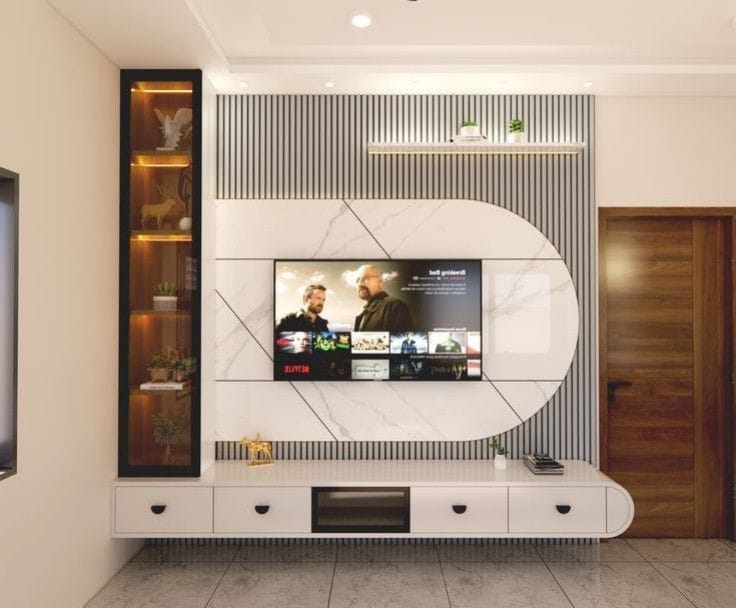 Classic look Wall-Mounted TV Unit