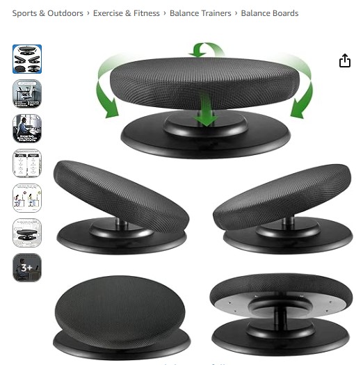 Active Seat Balance Trainer & Core Balance Disc | Portable Chair Posture Corrector for Home or Office | Improve Posture, Core Strength & Stability While Sitting