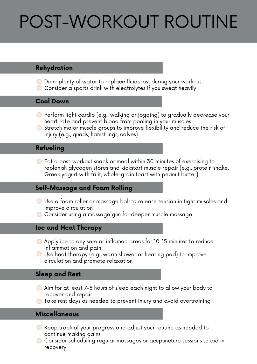 The Ultimate Fitness Checklist: Everything You Need to Train, Recover, and Stay Motivated 