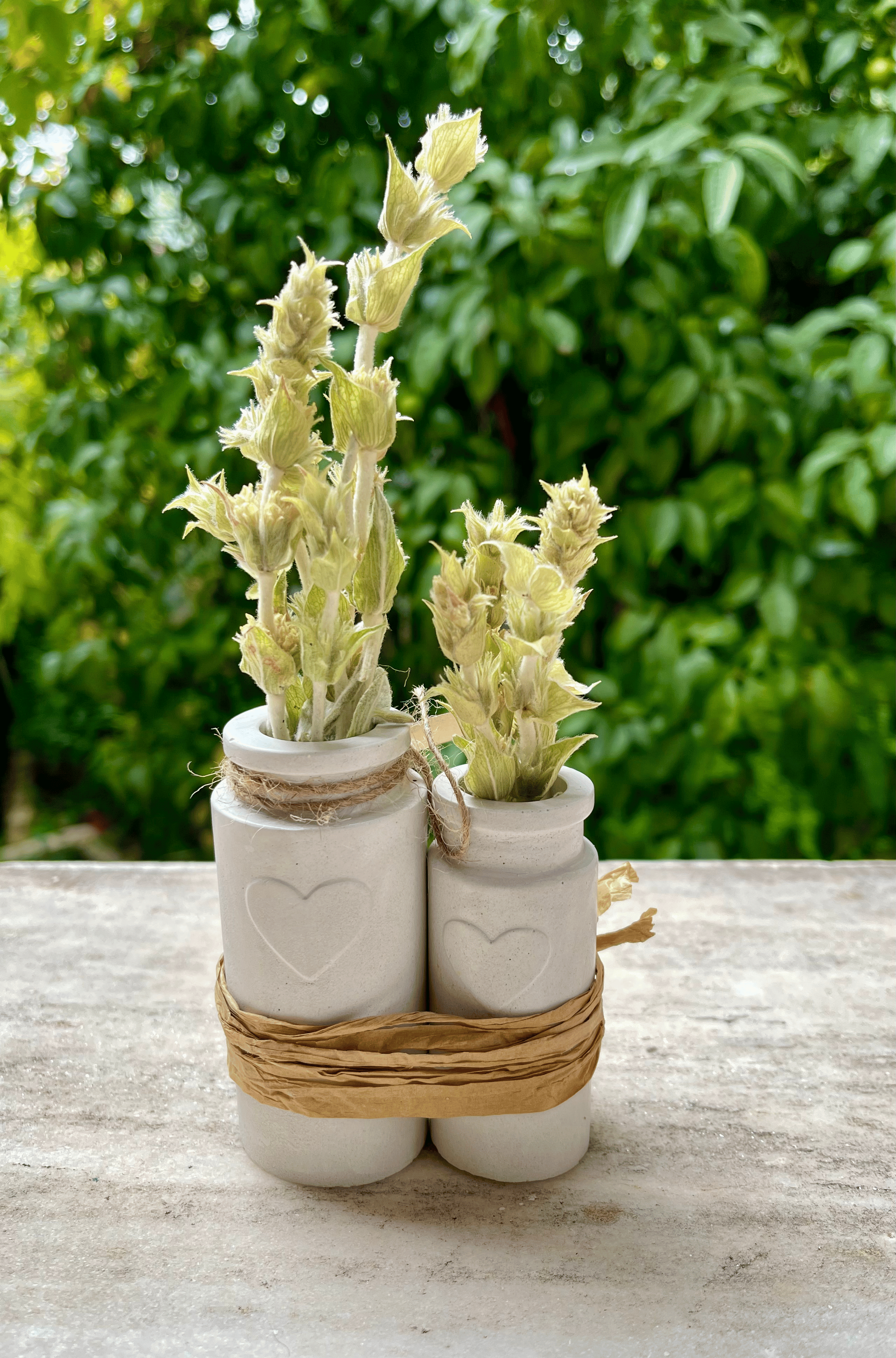 Set of Small White Vases