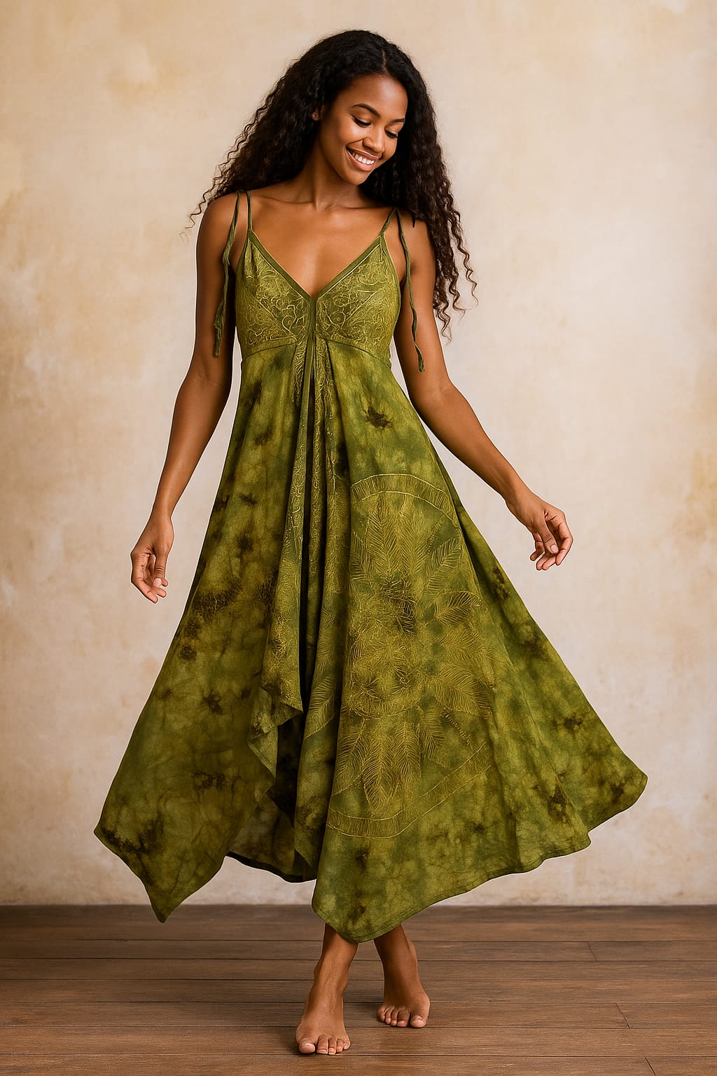 Vestido verde longo
