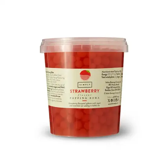 Simply Strawberry Popping Boba 870g
