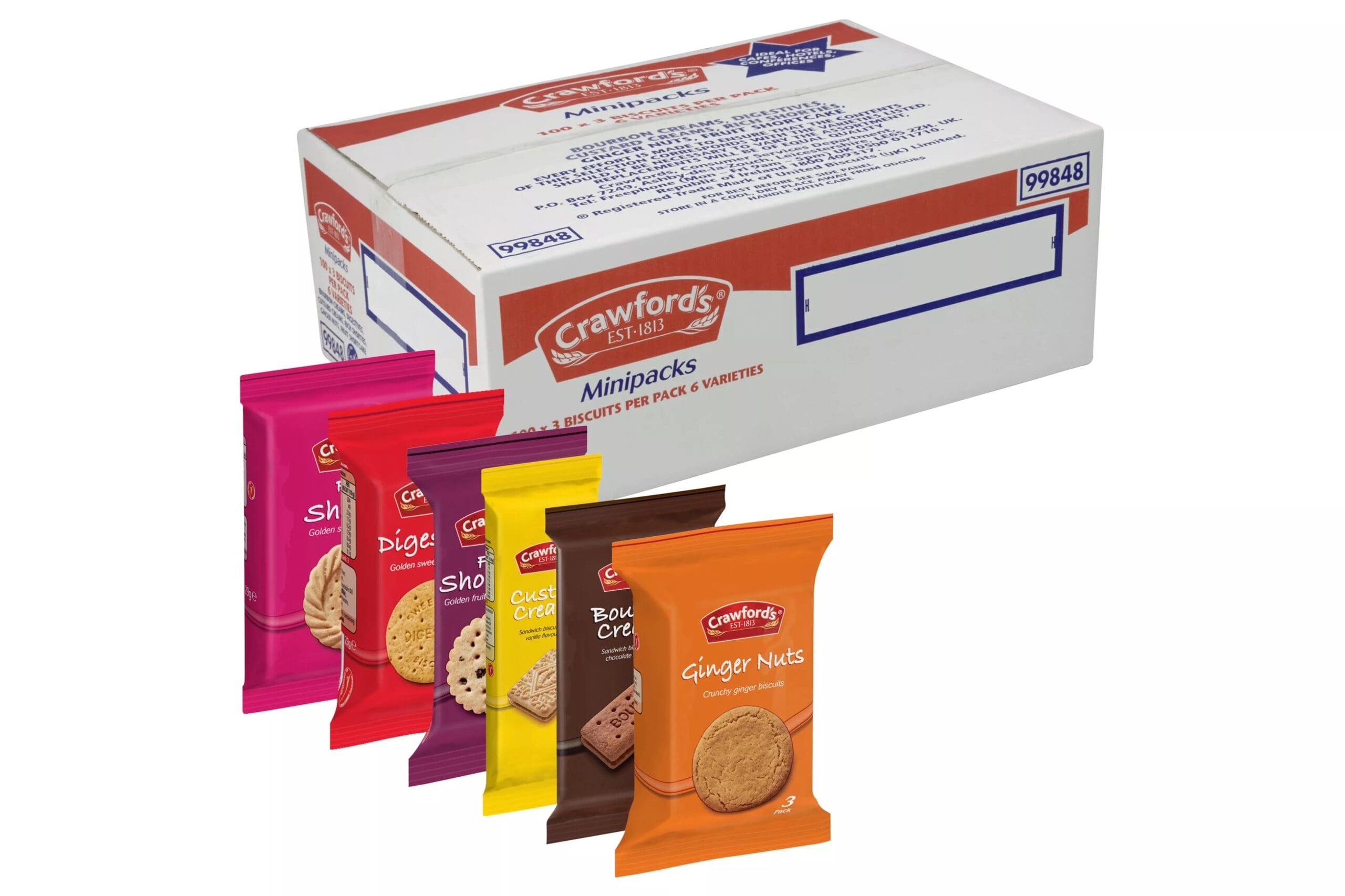 Crawford’s Assorted Biscuits Minipack 100 x 32.2g