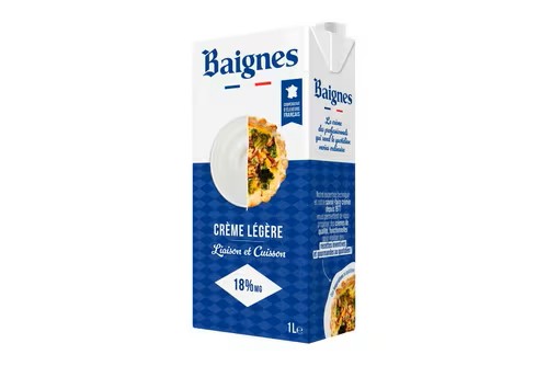 Baignes UHT Dairy Half Fat Cream 18% 1x1ltr