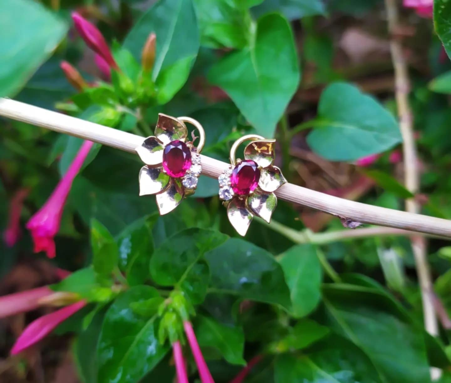 Boucles d'oreilles florales