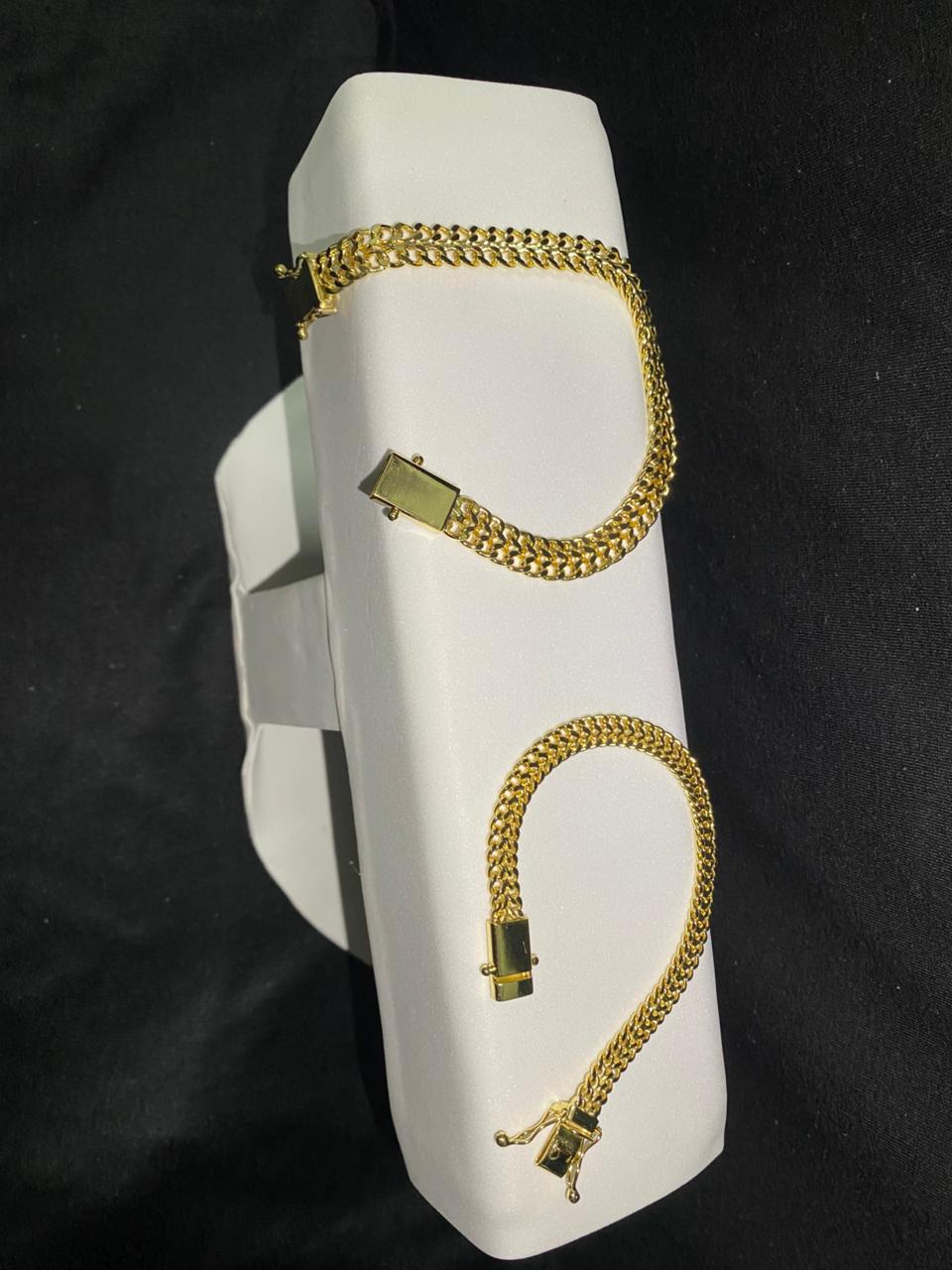 ⚜️ Pulseira Union 10mm Ouro 18k