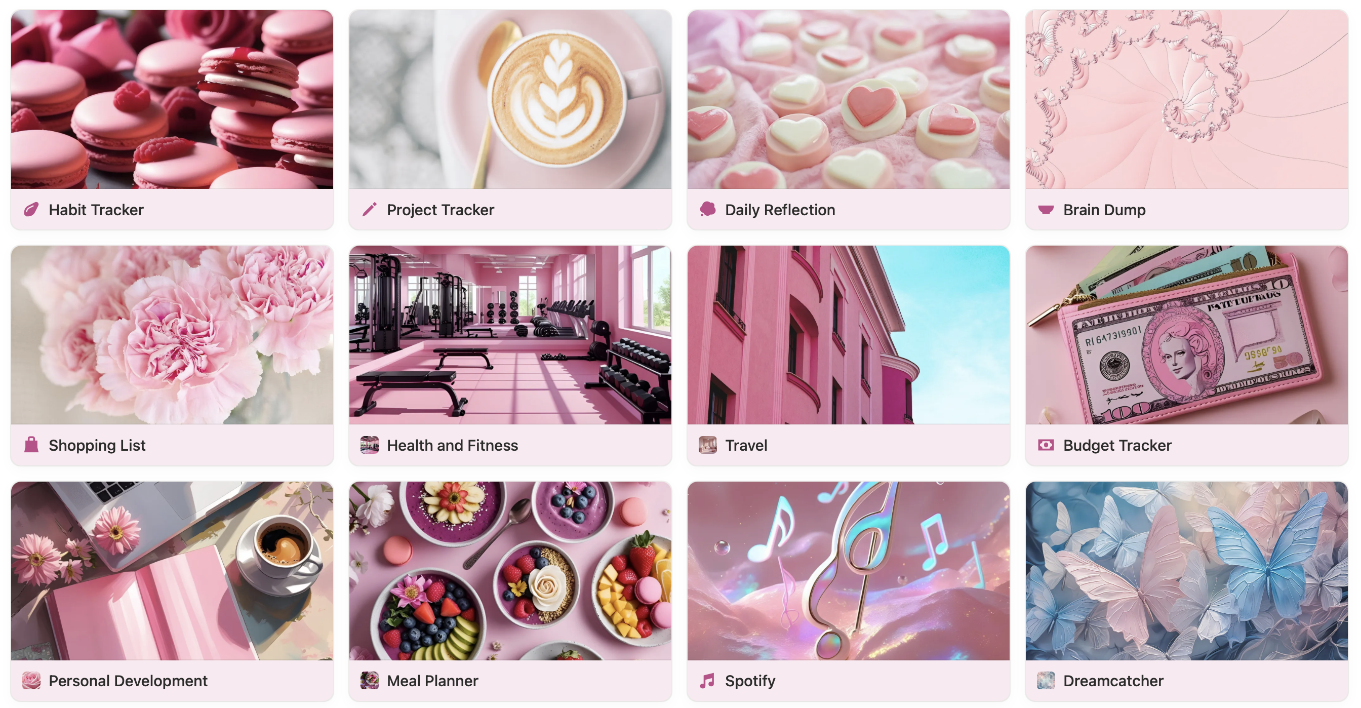 The Ultimate Life Planner // Productivity Notion Planner // Girl Boss Theme // 12 trackers in 1 template