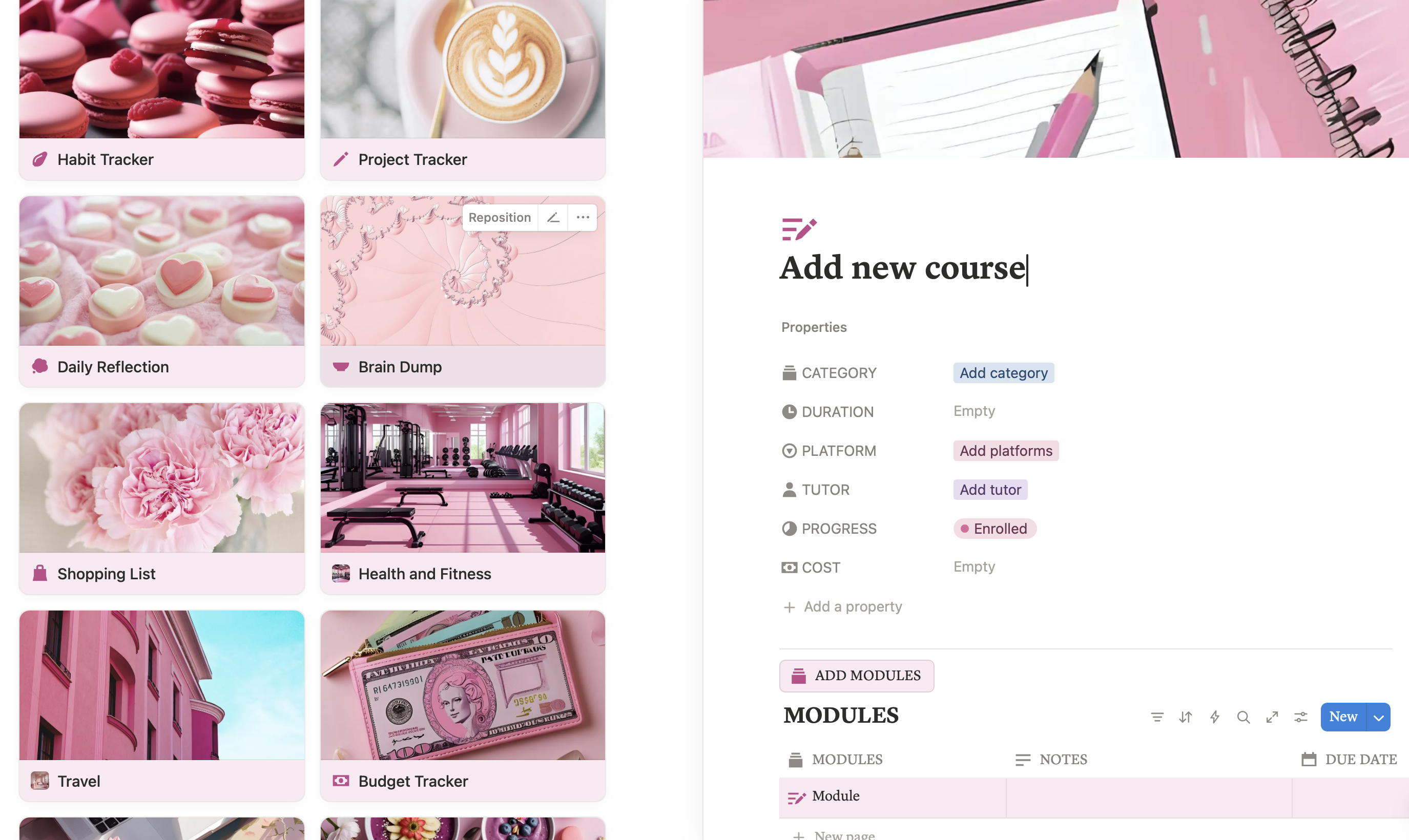 The Ultimate Life Planner // Productivity Notion Planner // Girl Boss Theme // 12 trackers in 1 template