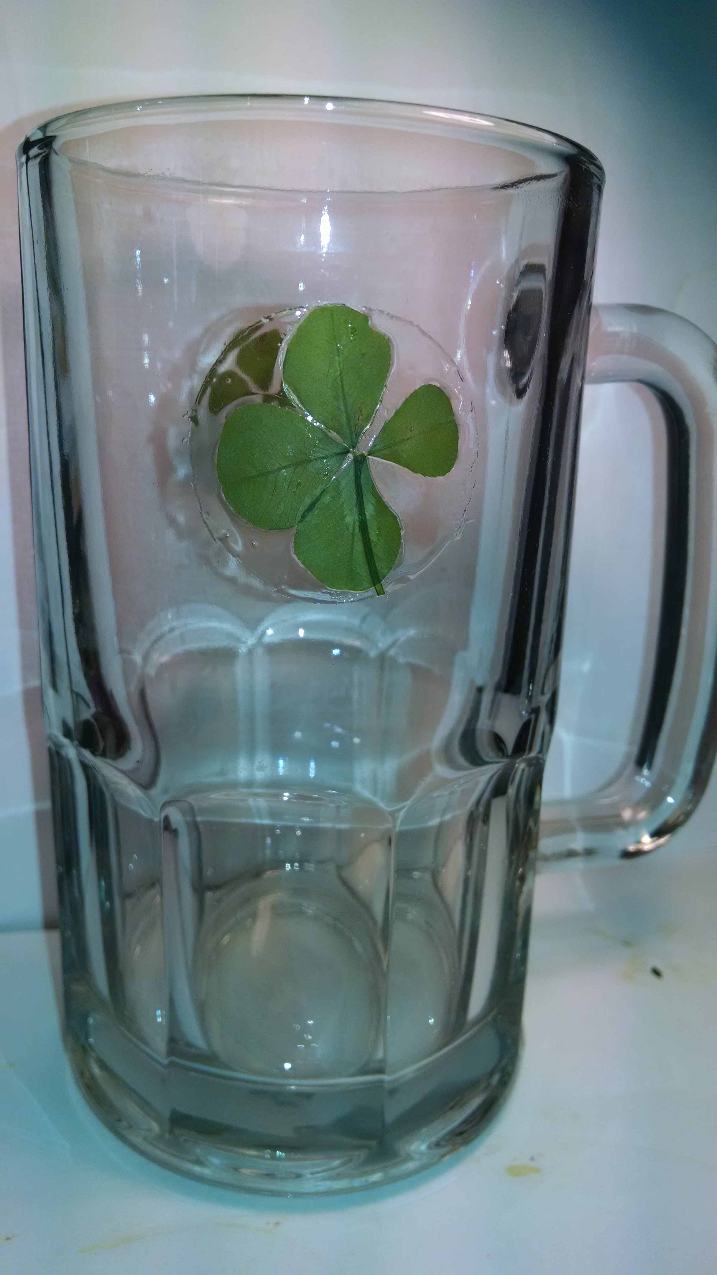 Large Four Leaf Clover Beer Mug