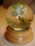 Four leaf clover snow globe