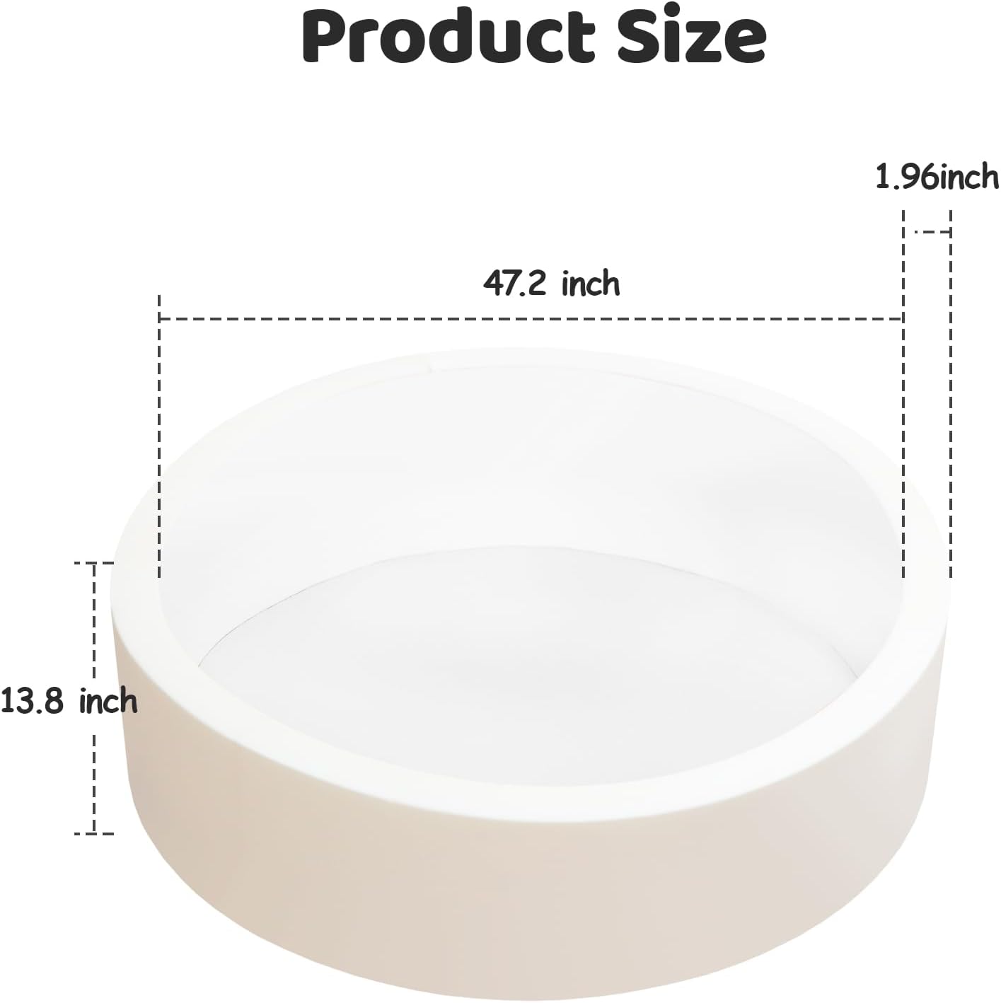 Baby Cream Soft Ball Pool for Toddlers (Balls not Included)