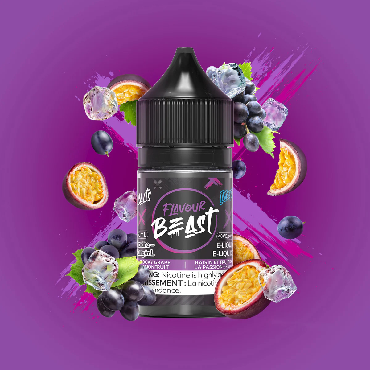 Flavour Beast E-Liquid – Grape Passionfruit Ice