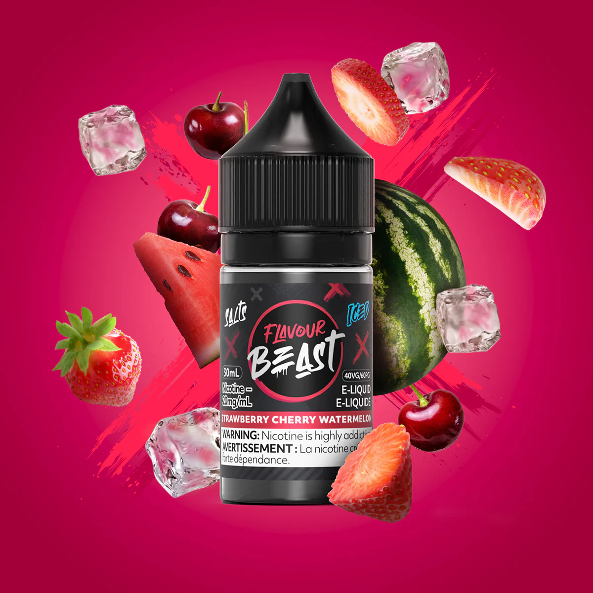 Flavour Beast Strawberry Cherry Watermelon E-Liquid