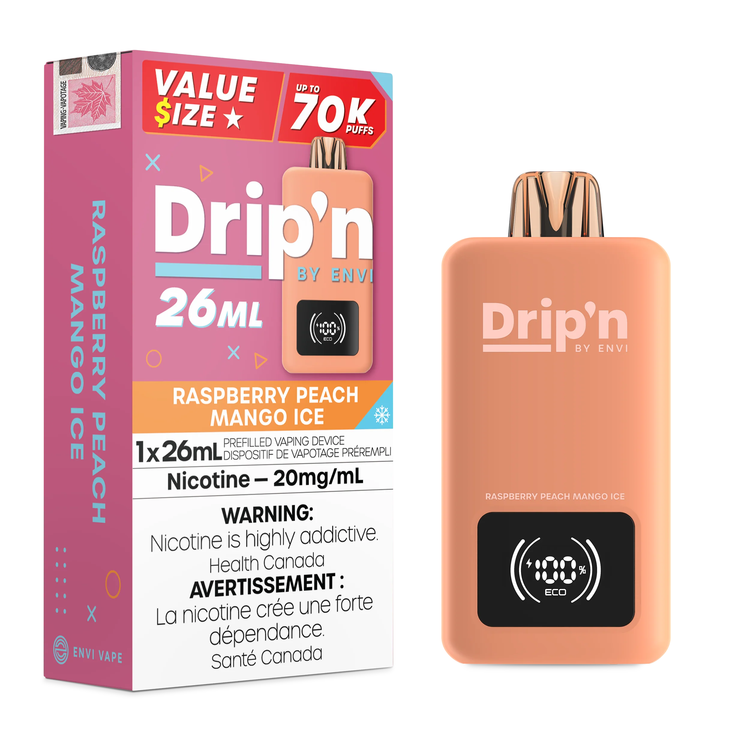 Drip'n Raspberry Peach Mango Ice 