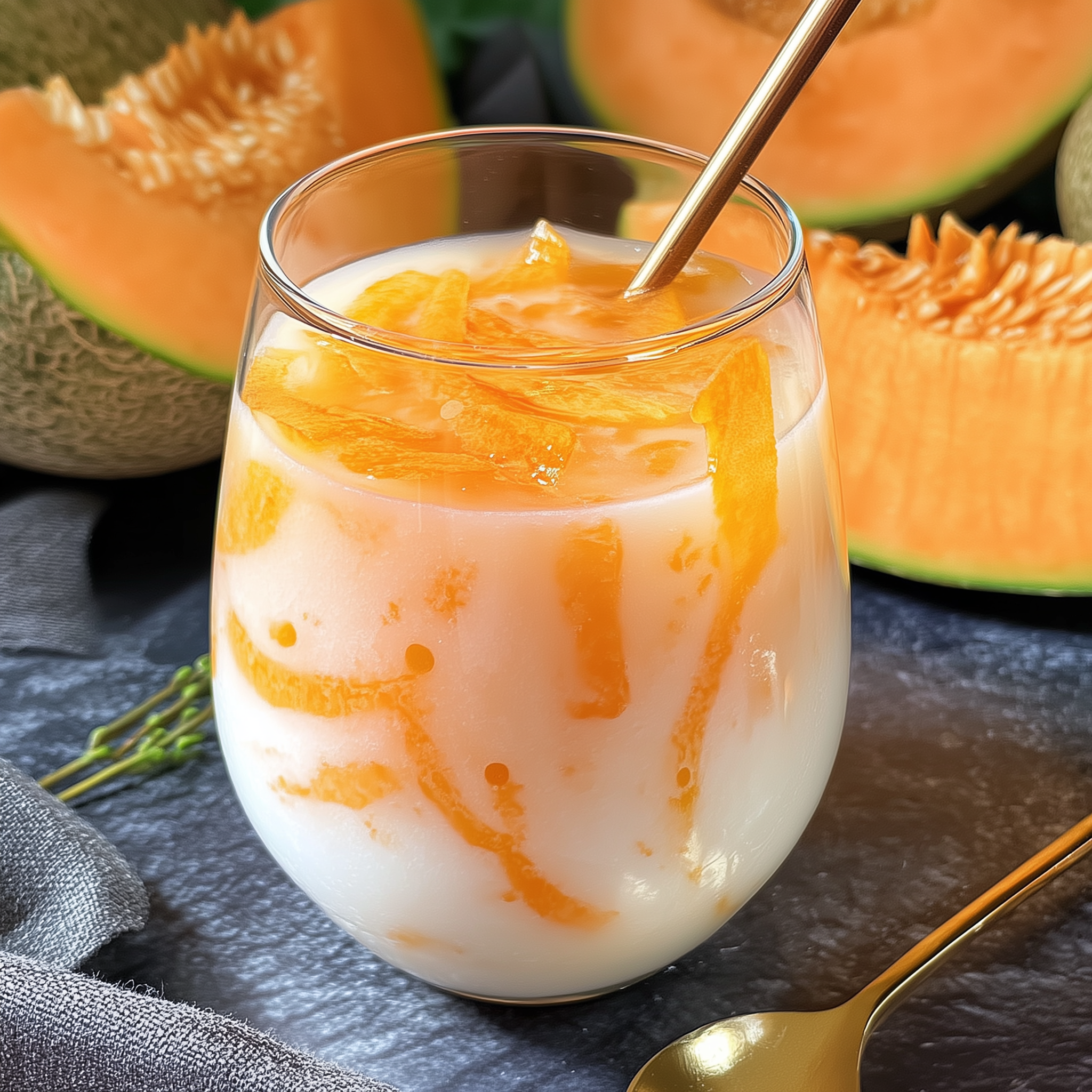 Melon Tapioca Jelly Drink