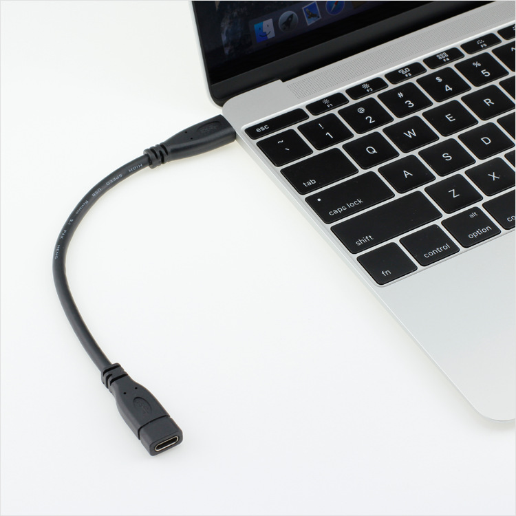 0.2M USB 3.1 Male to Female Type C M/F Extend Cable 10Gb/S for 2015 Macbook Chromebook Support for audio and video transmission