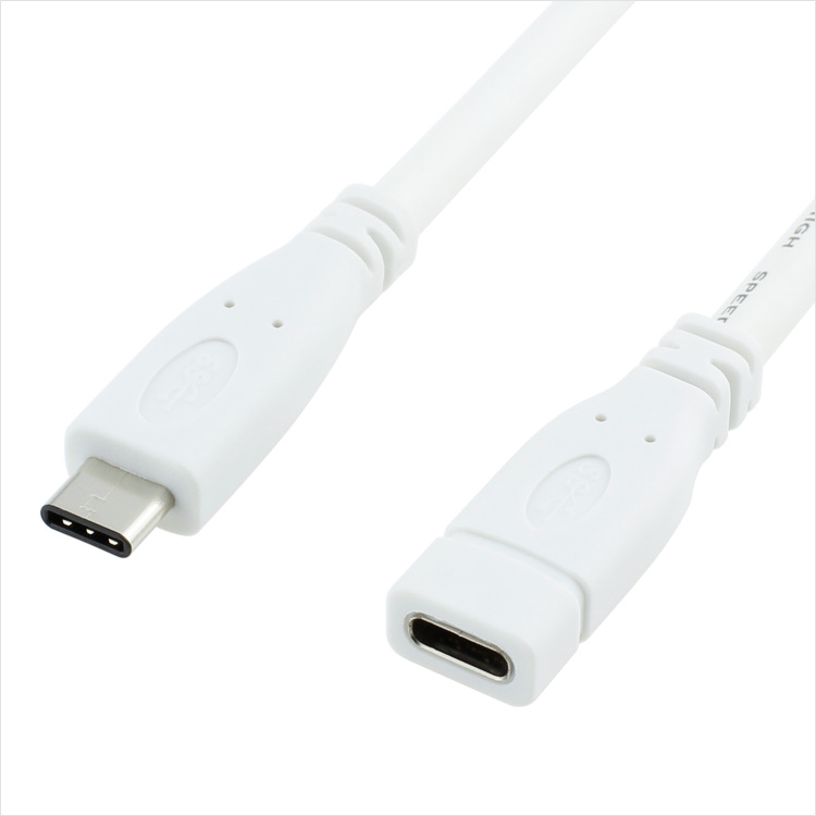 0.2M USB 3.1 Male to Female Type C M/F Extend Cable 10Gb/S for 2015 Macbook Chromebook Support for audio and video transmission
