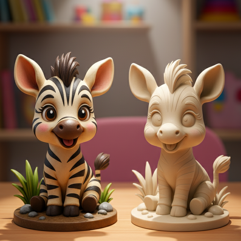 Környezetbarát festhető állatfigura, Zebra