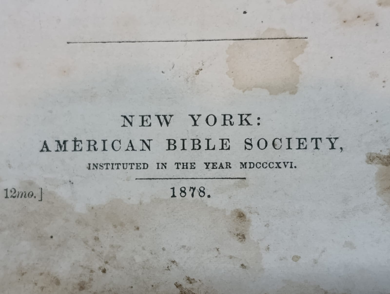 Biblia antigua American Bible Society 1878