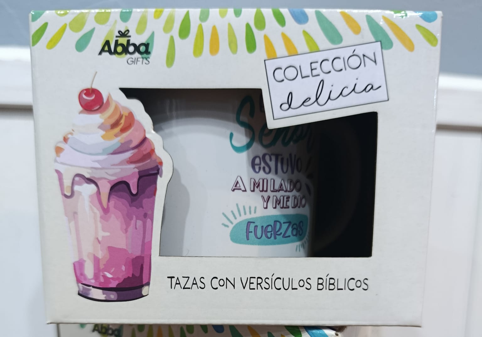 Taza con versículo bíblico