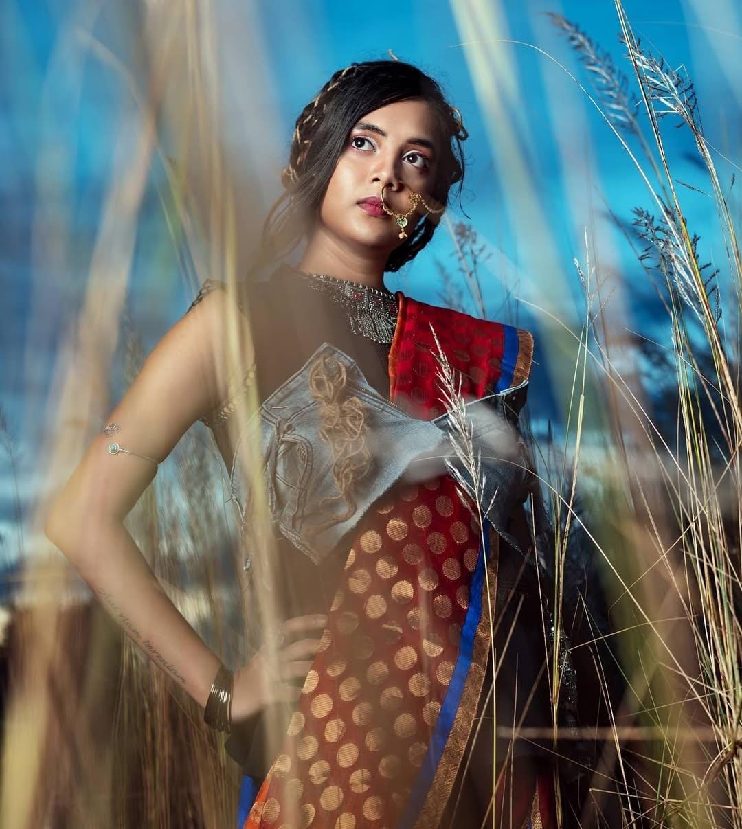 Traditional Red Silk Saree - Lisaarun