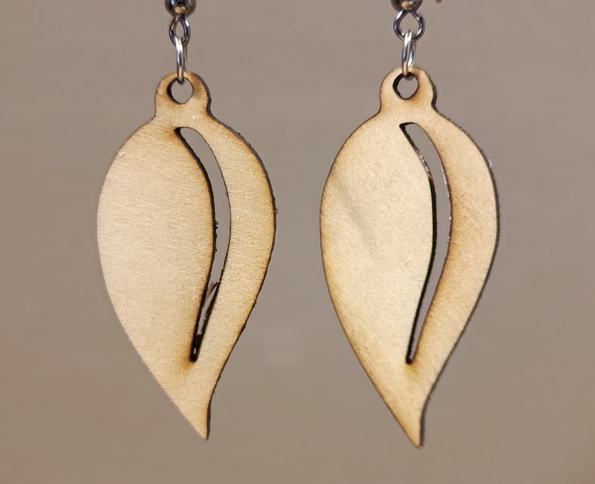 Boucles d'oreilles en bois