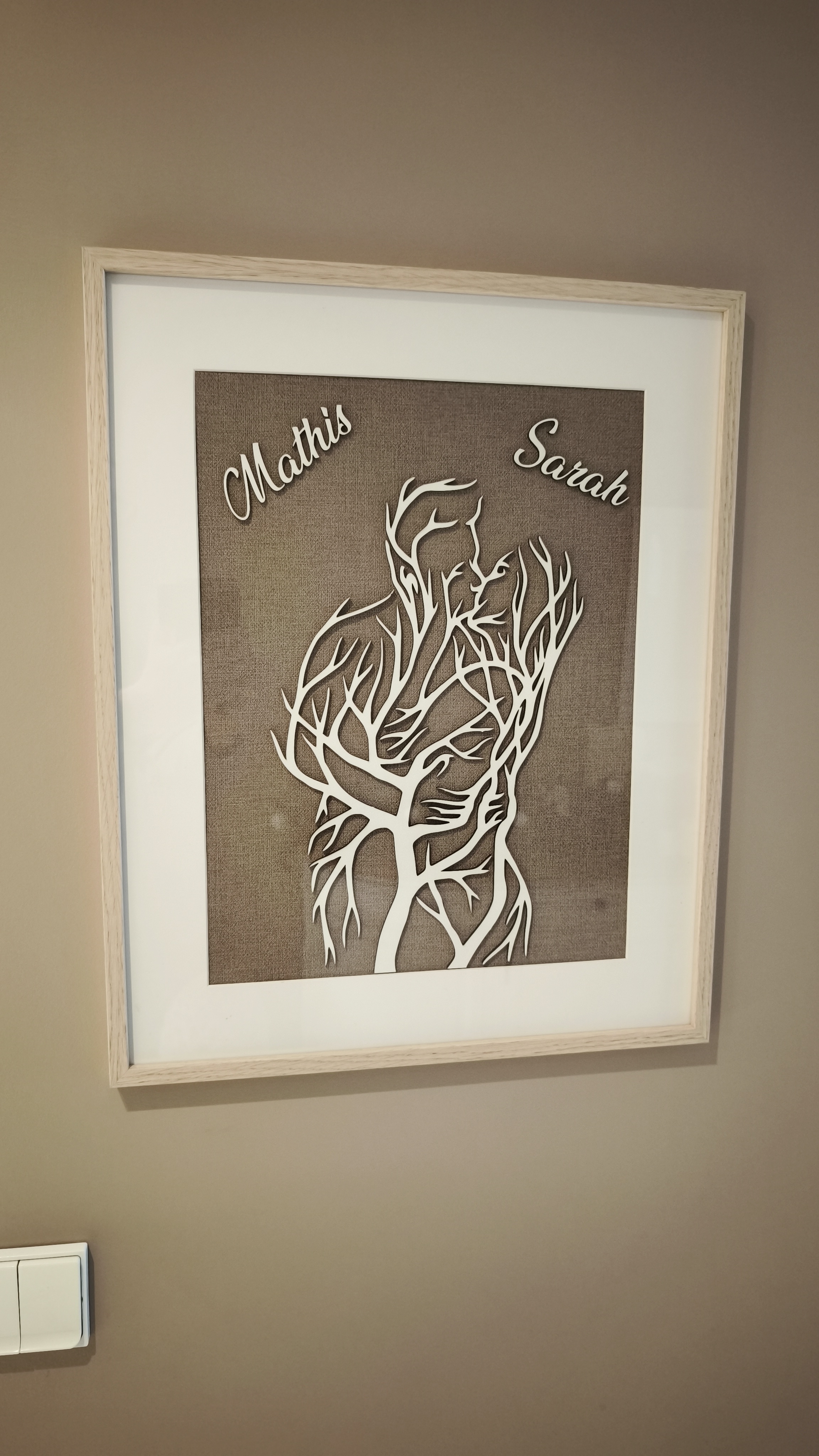 Cadre personnalisé 'Mathis & Sarah'