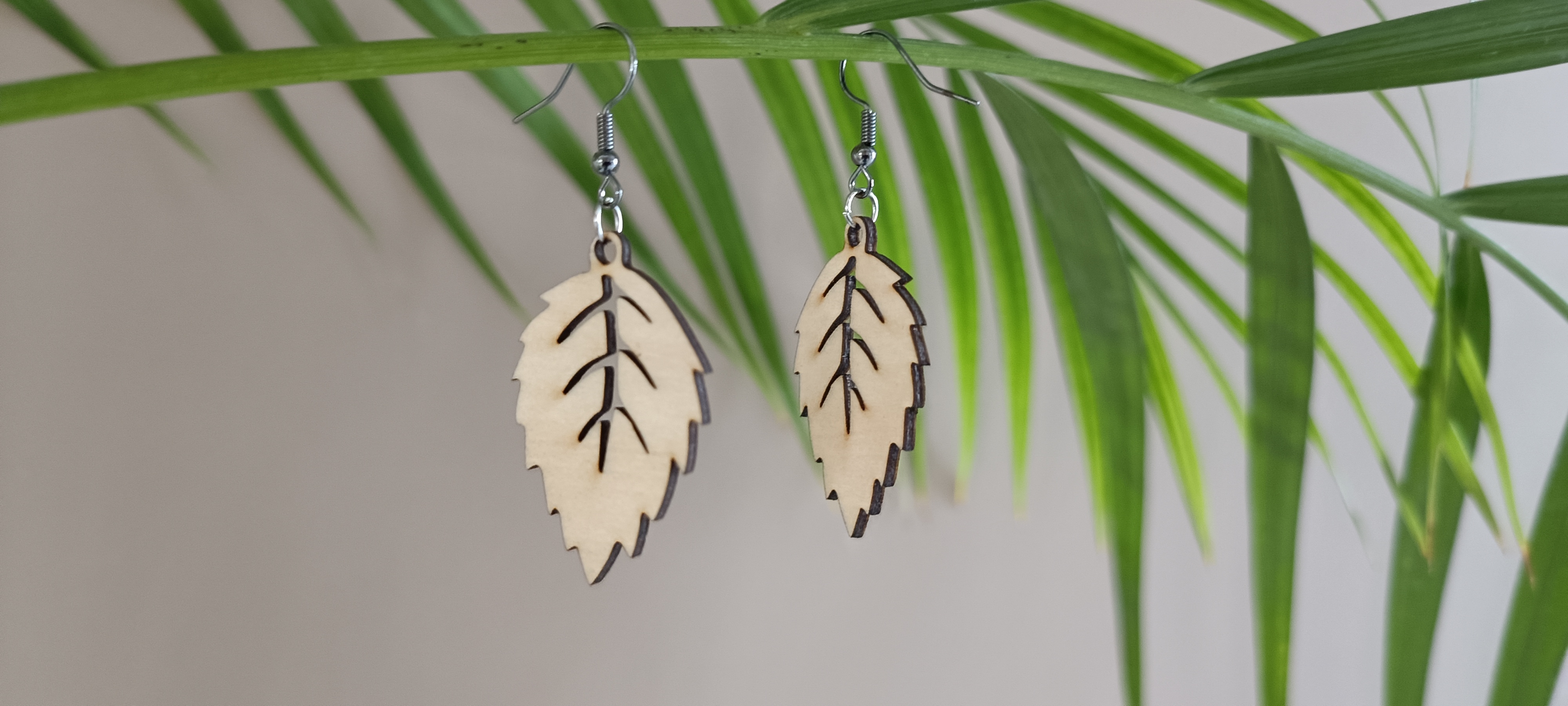 Boucles d'oreilles feuille