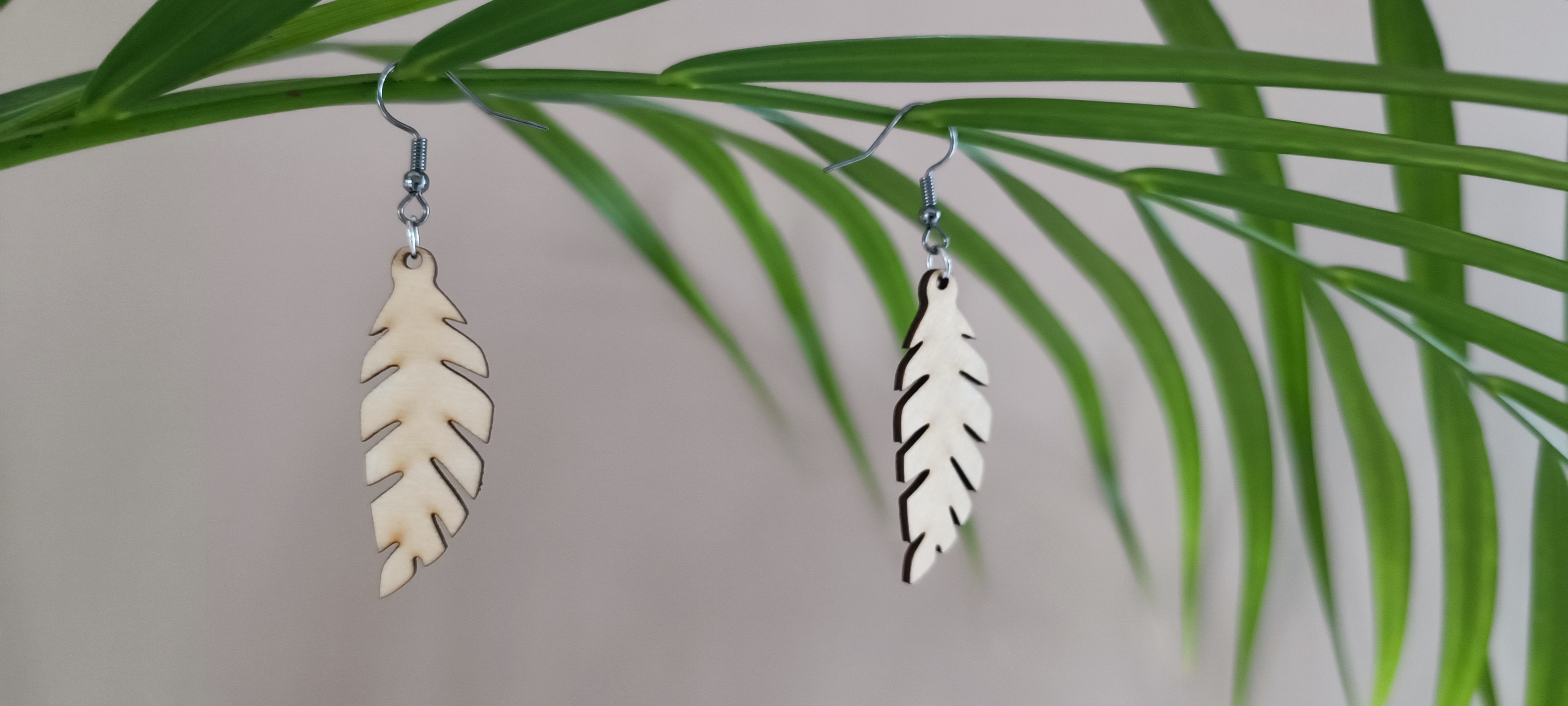 Boucles d'oreilles feuille