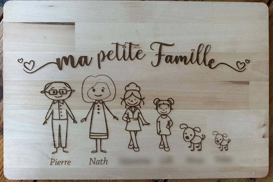 Planche à découper personnalisée