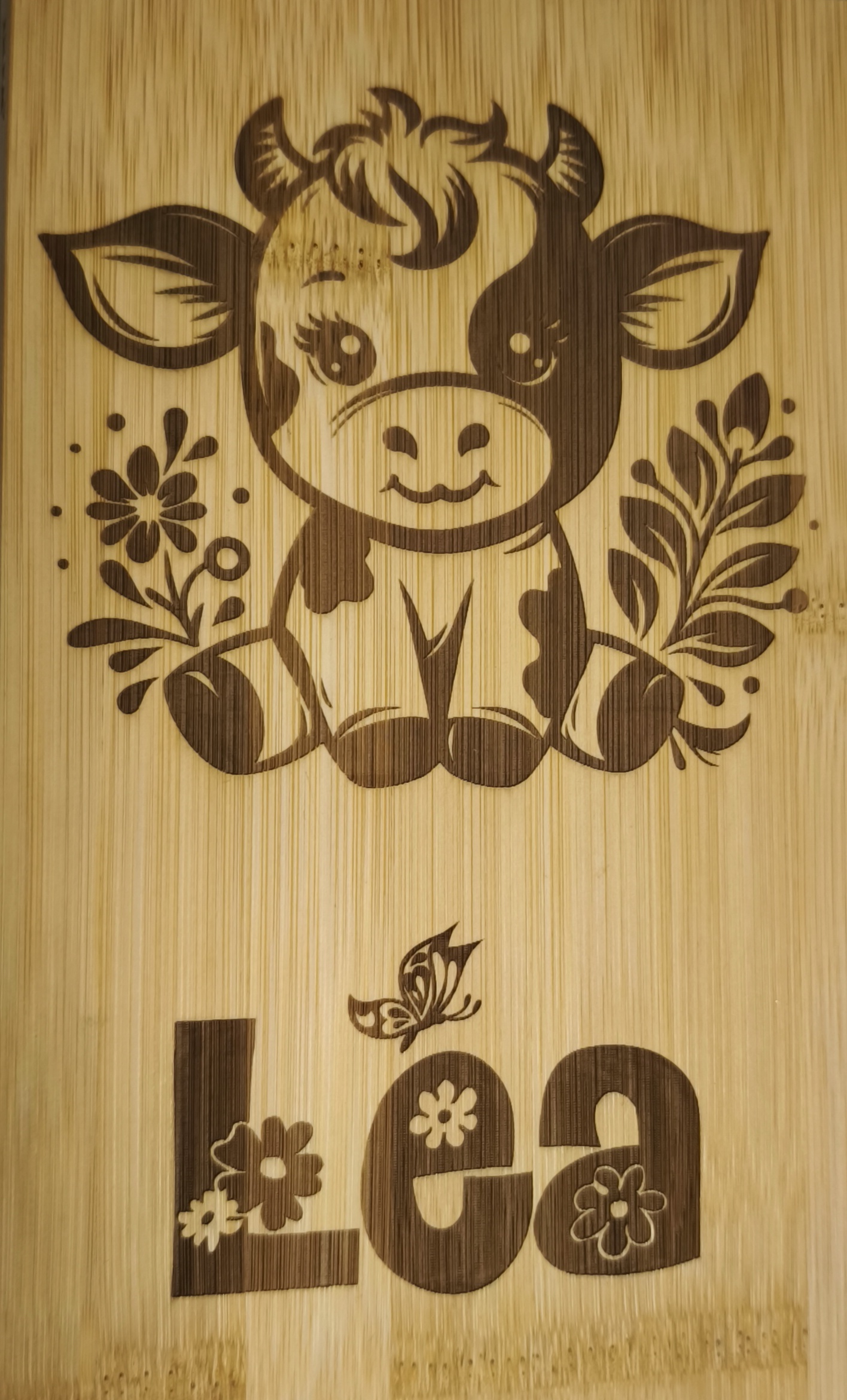 Planche en bambou personnalisée