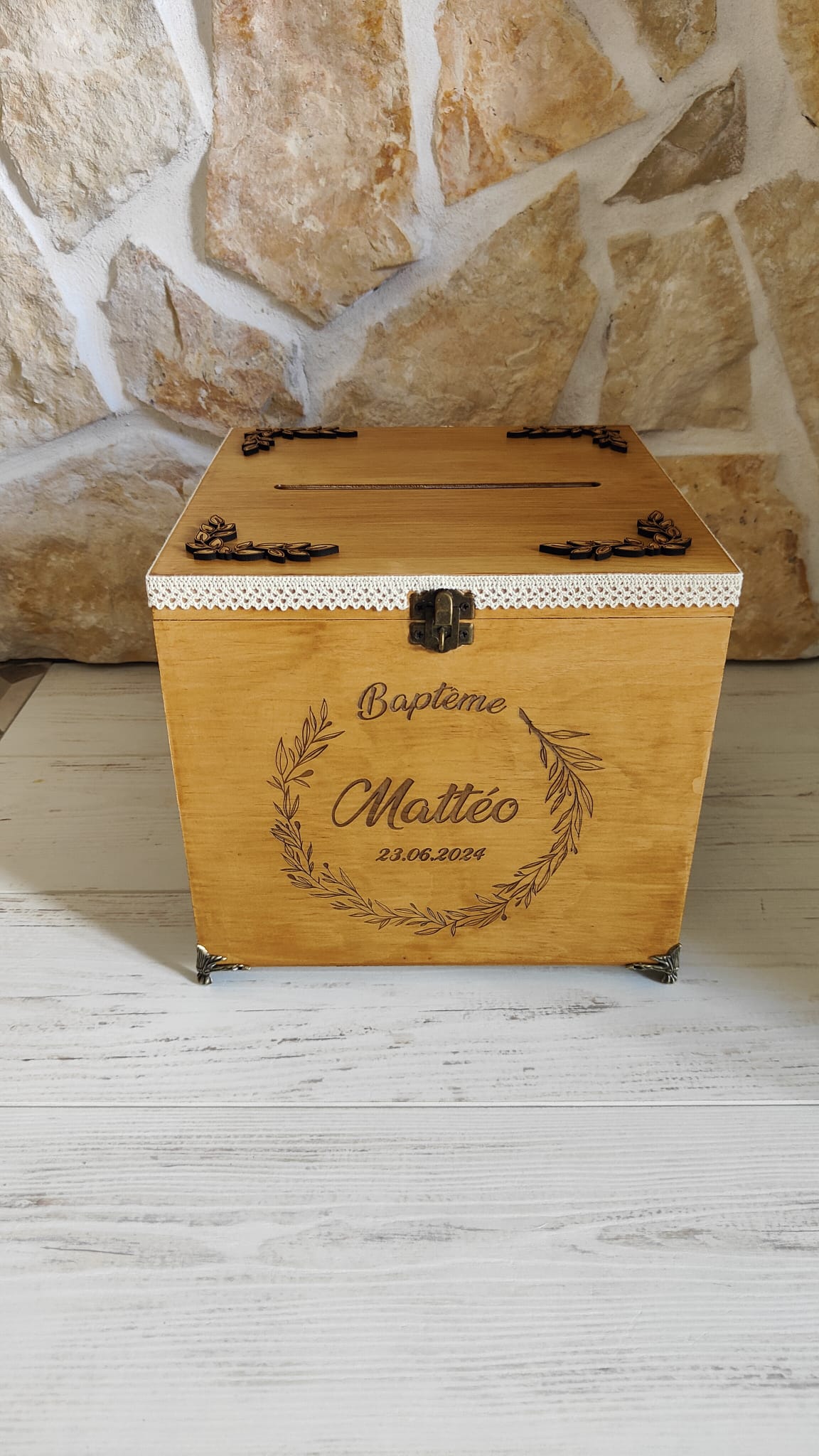Coffret de baptême personnalisé
