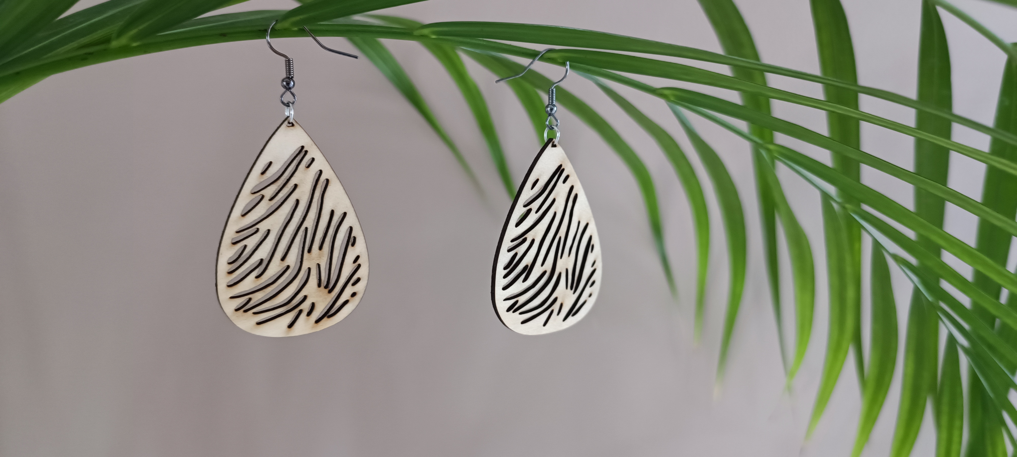 Boucles d'oreilles en bois