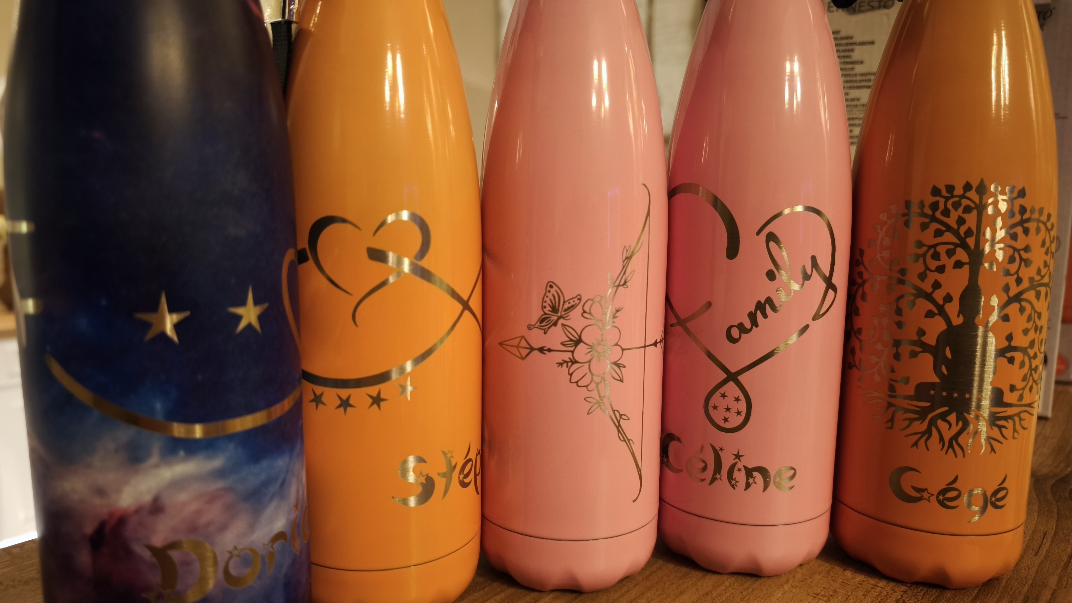 Bouteilles métalliques personnalisées