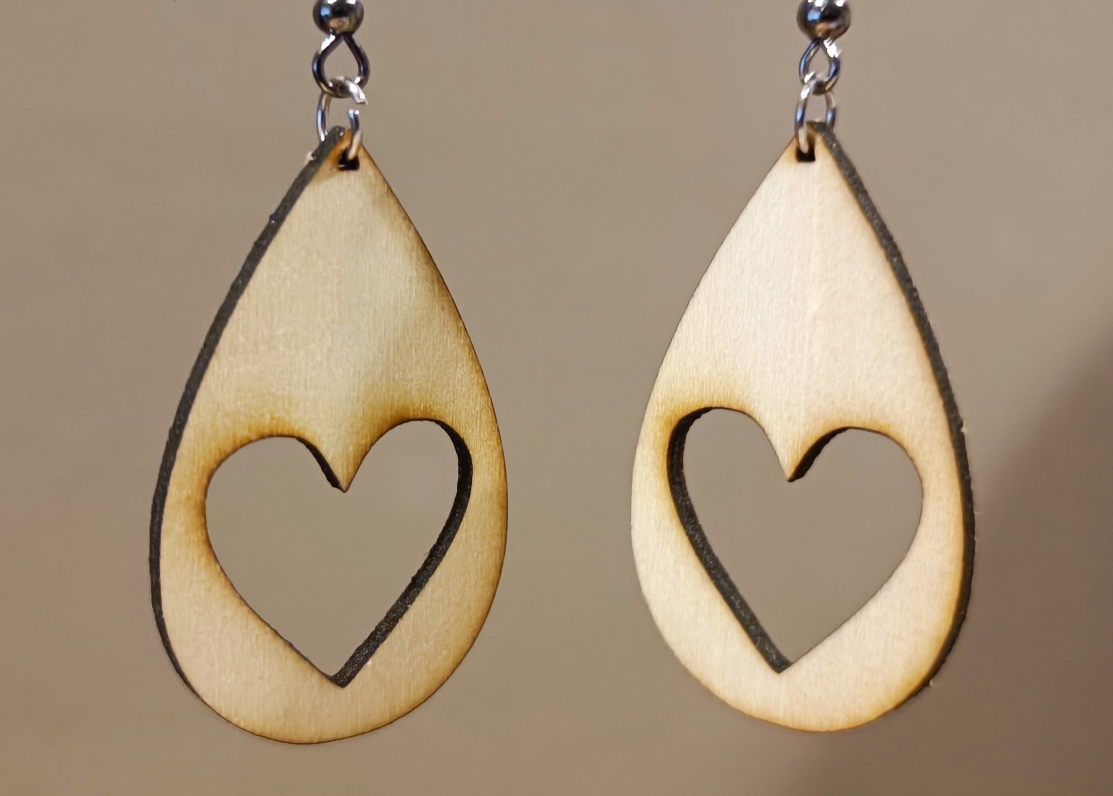 Boucles d'oreilles en bois