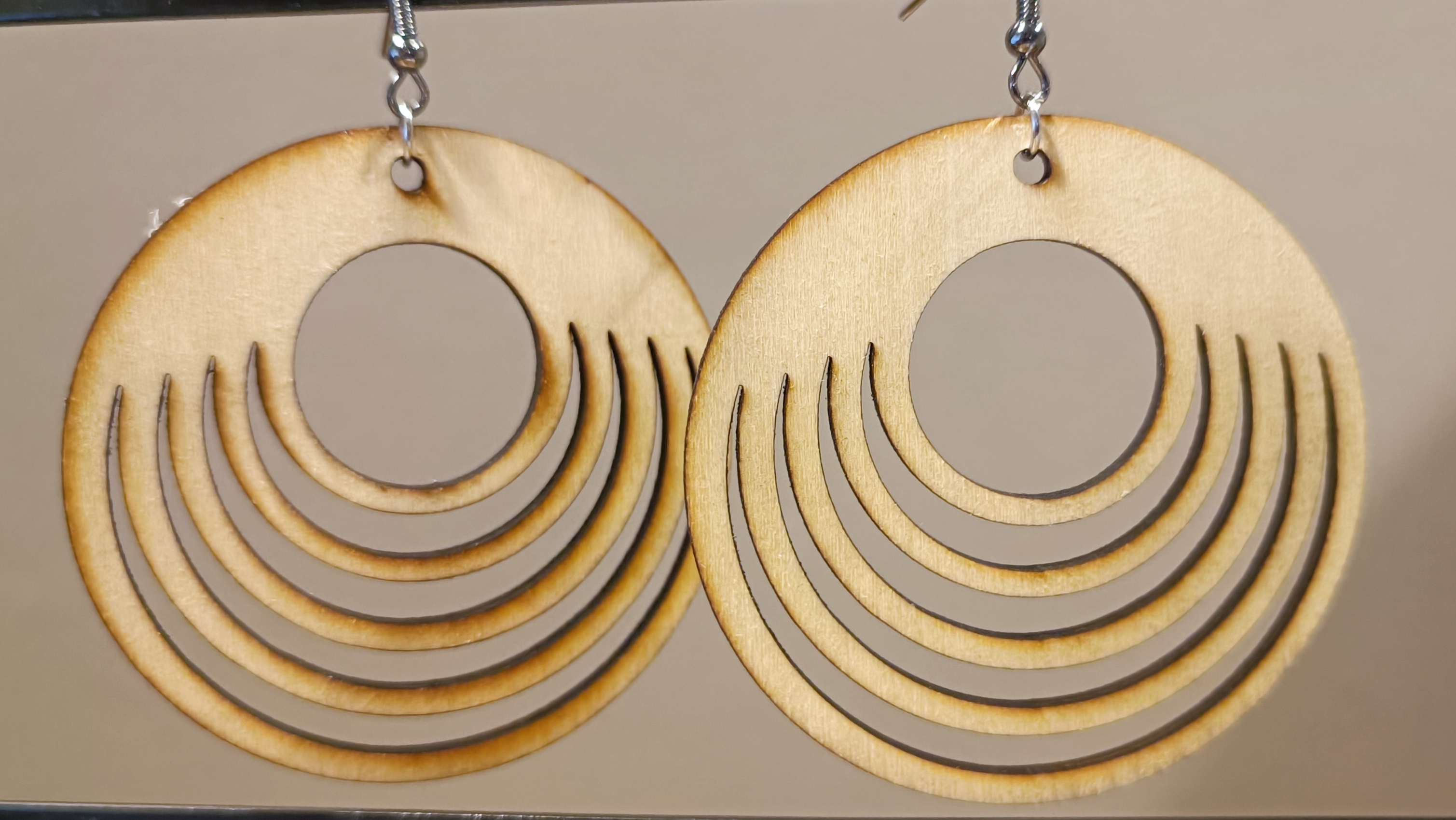 Boucles d'oreilles en bois
