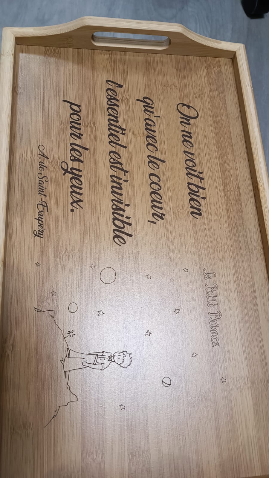 Plateau en bambou Le Petit Prince