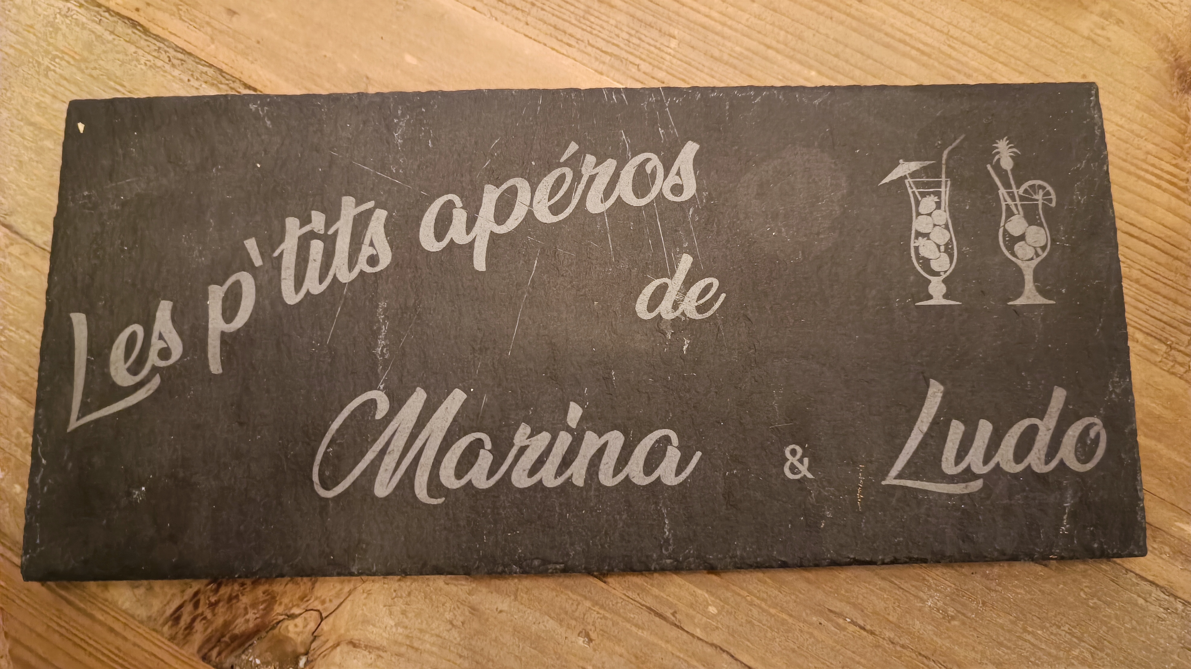 Plaque ardoise personnalisée