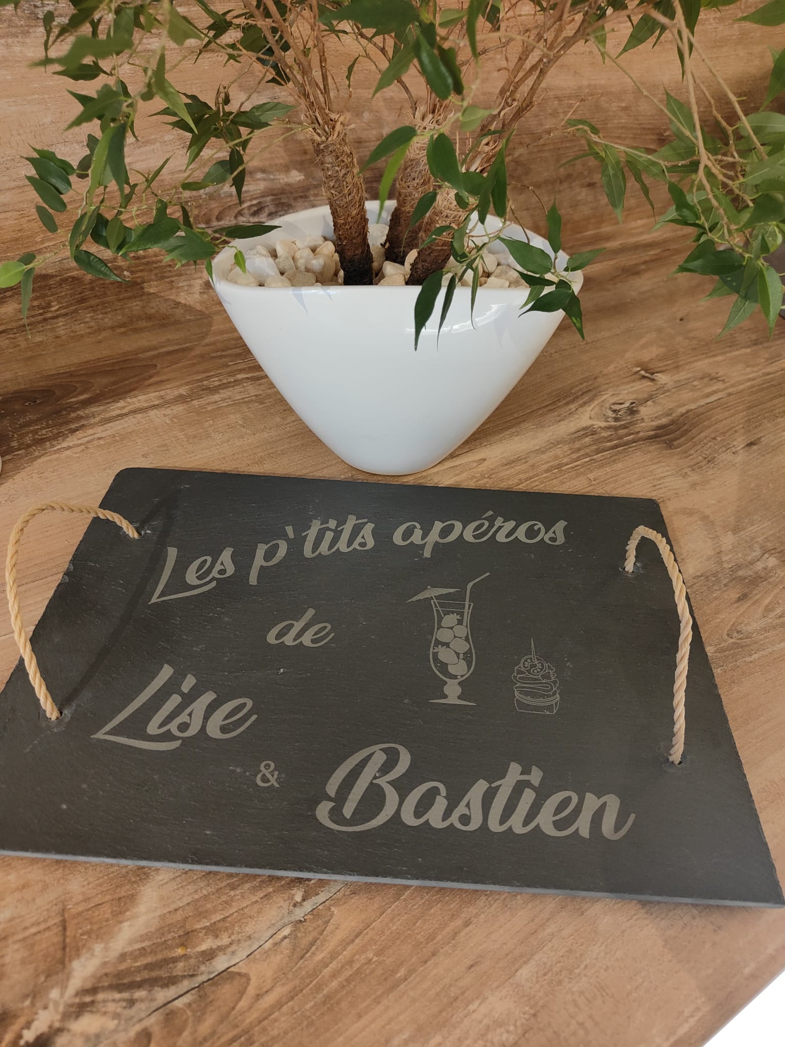 Ardoise personnalisée pour apéritifs