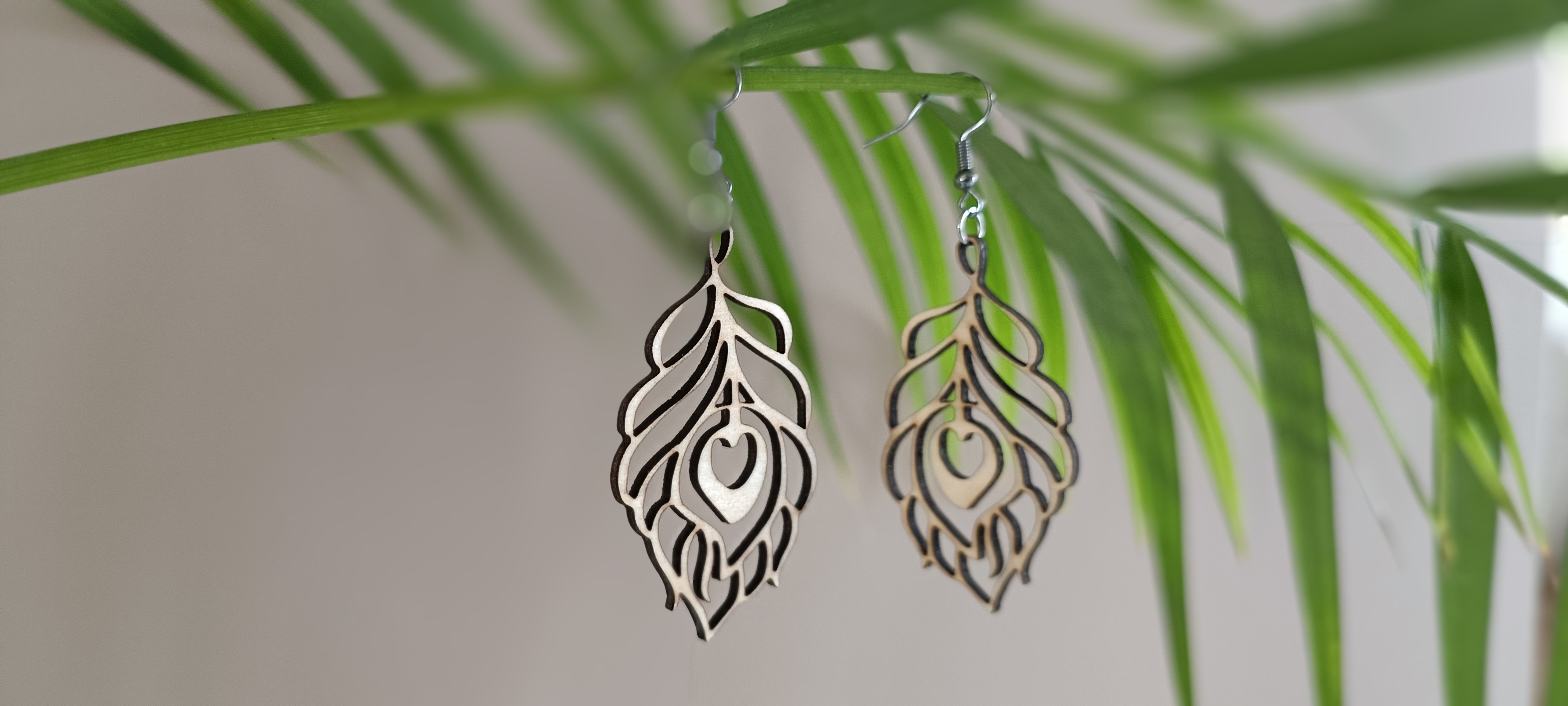 Boucles d'oreilles plume