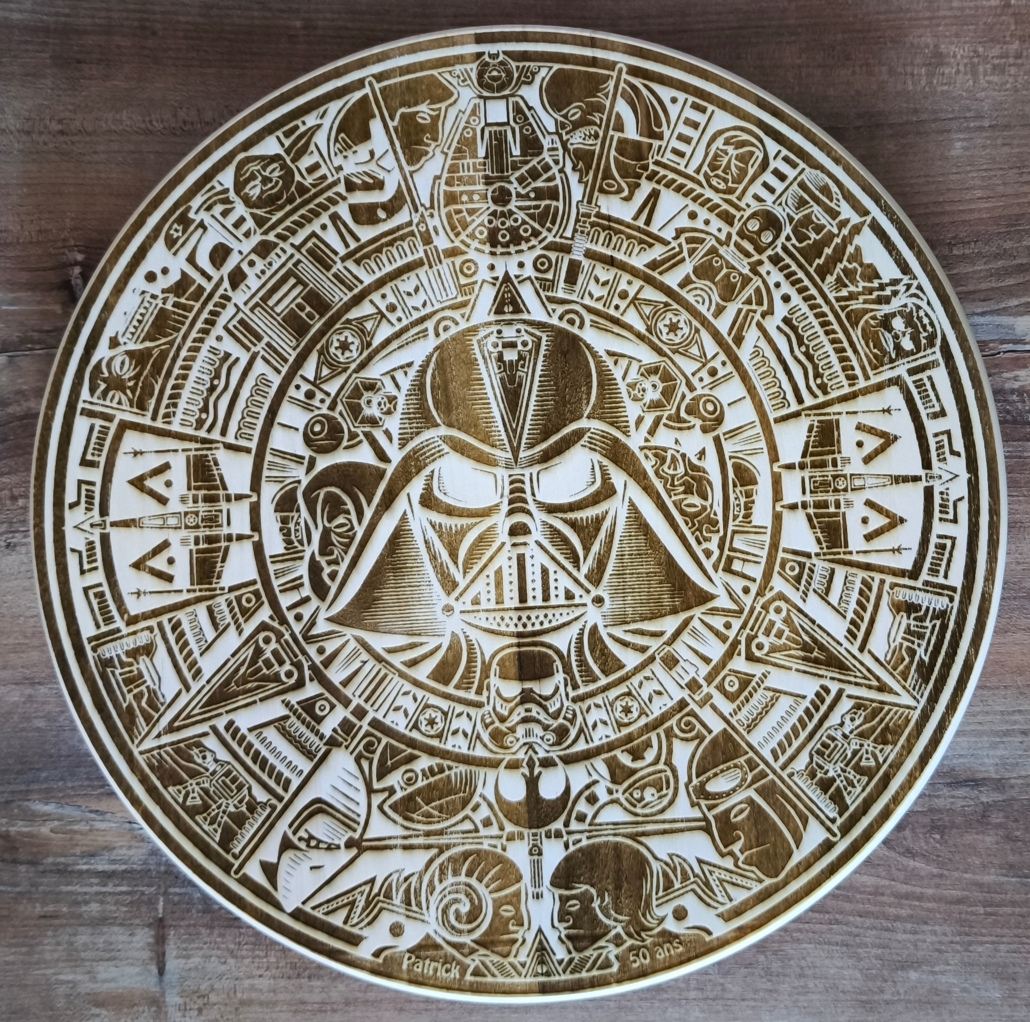 calendrier azteque star wars personnalisé