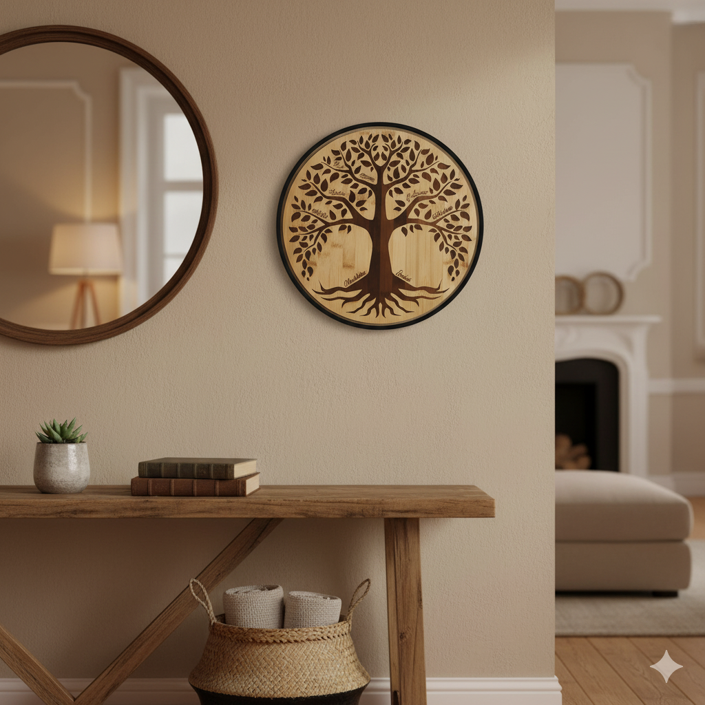 Arbre généalogique en bois