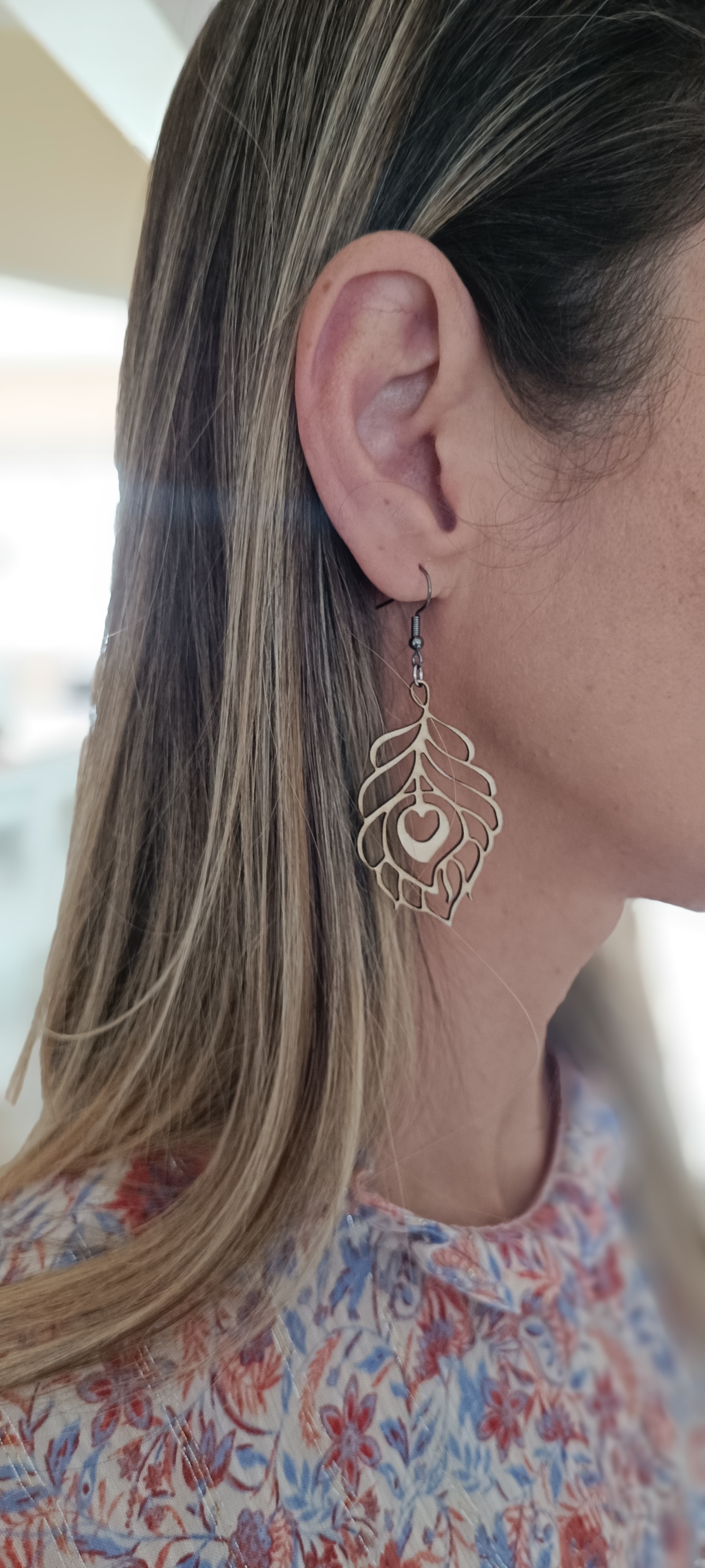 Boucles d'oreilles plume