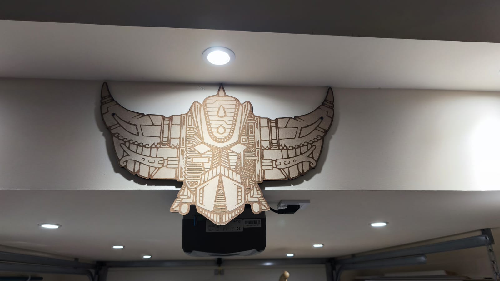 Décoration murale robotique en bois 60cm