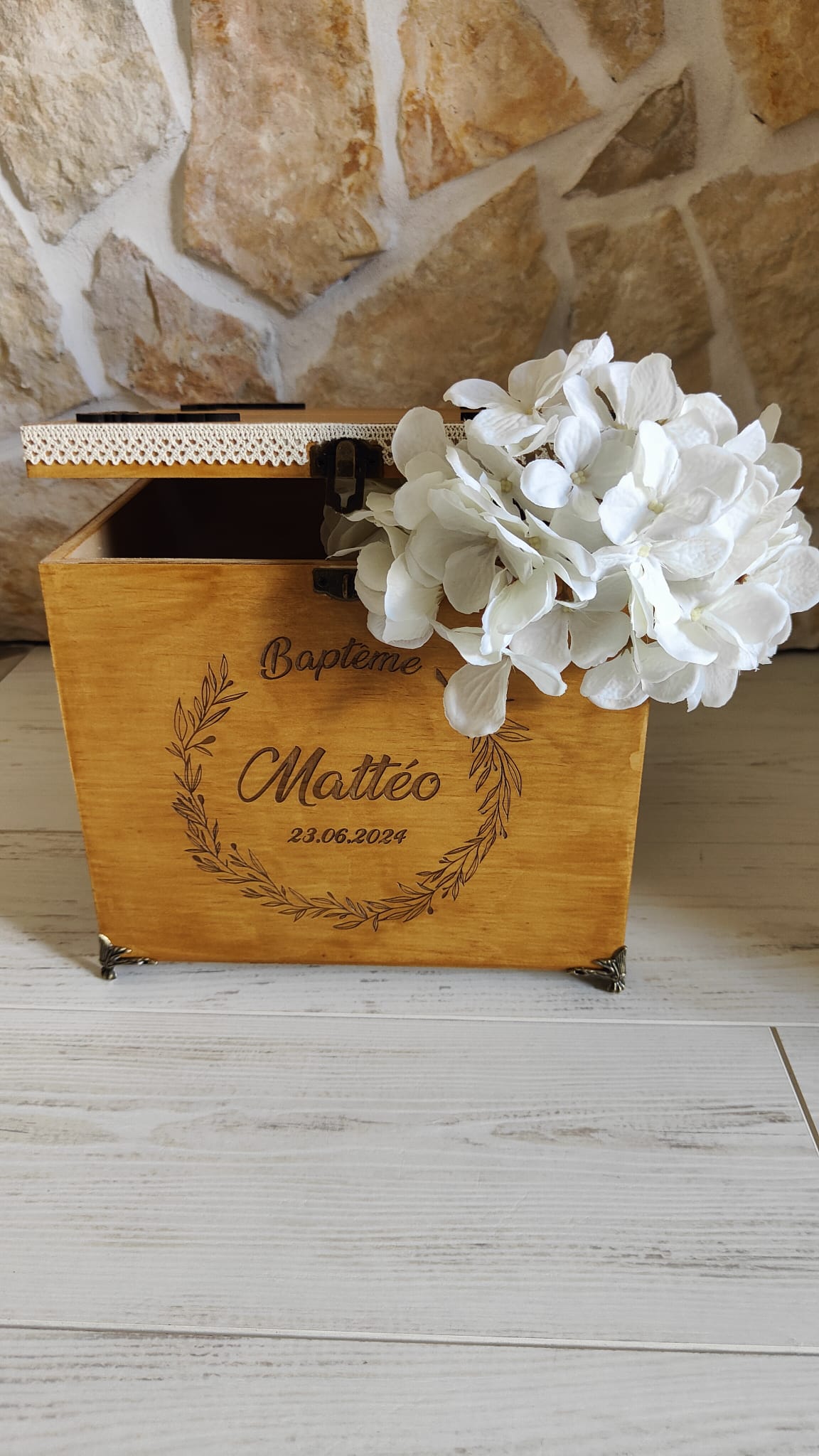Coffret de baptême personnalisé